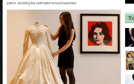 כמה שווה שמלת הכלה של אליזבת טיילור? 2