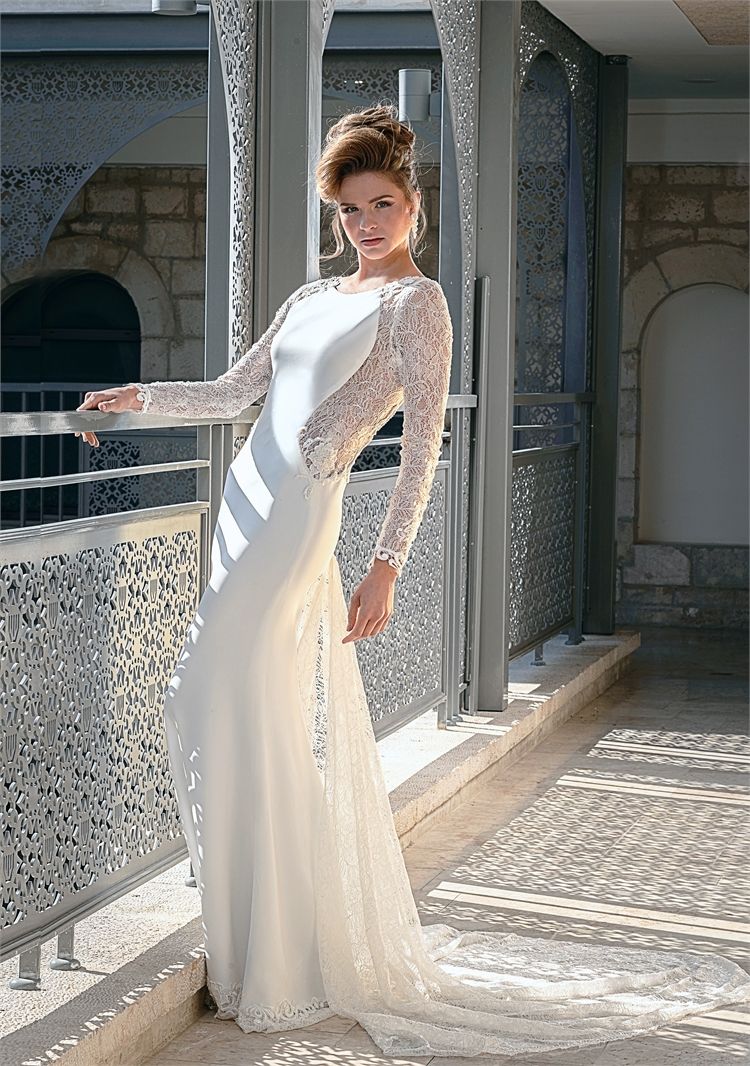 חנה דאי 2015: שמלות כלה עם בד מיוחד 6