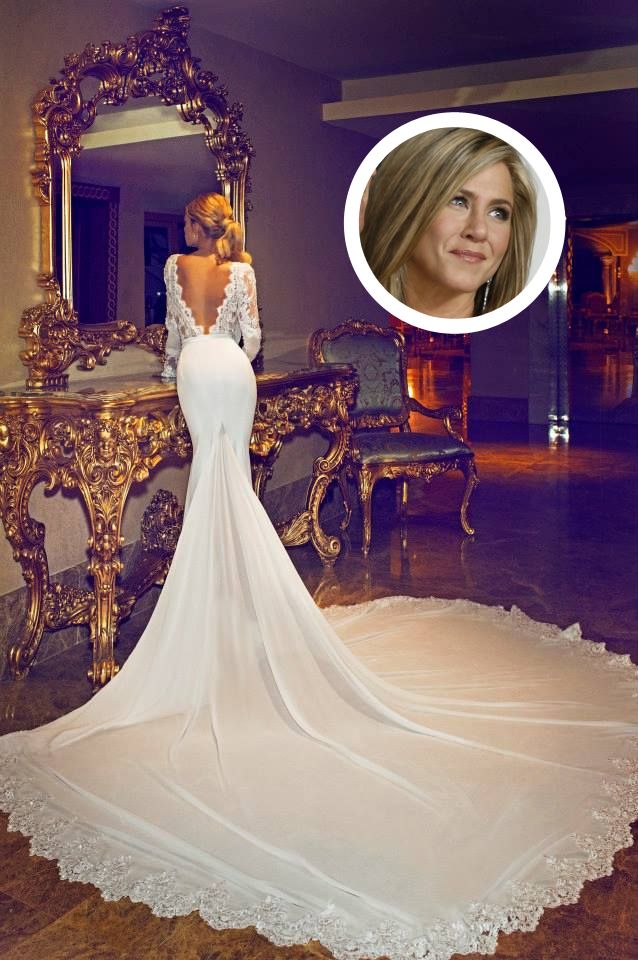 כחול לבן? שמלת הכלה של ג'ניפר אניסטון 2