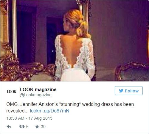 כחול לבן? שמלת הכלה של ג'ניפר אניסטון 4