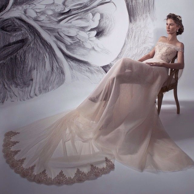 שמלת כלה רומנטית וחלומית של לי גרבנאו (צילום: יח