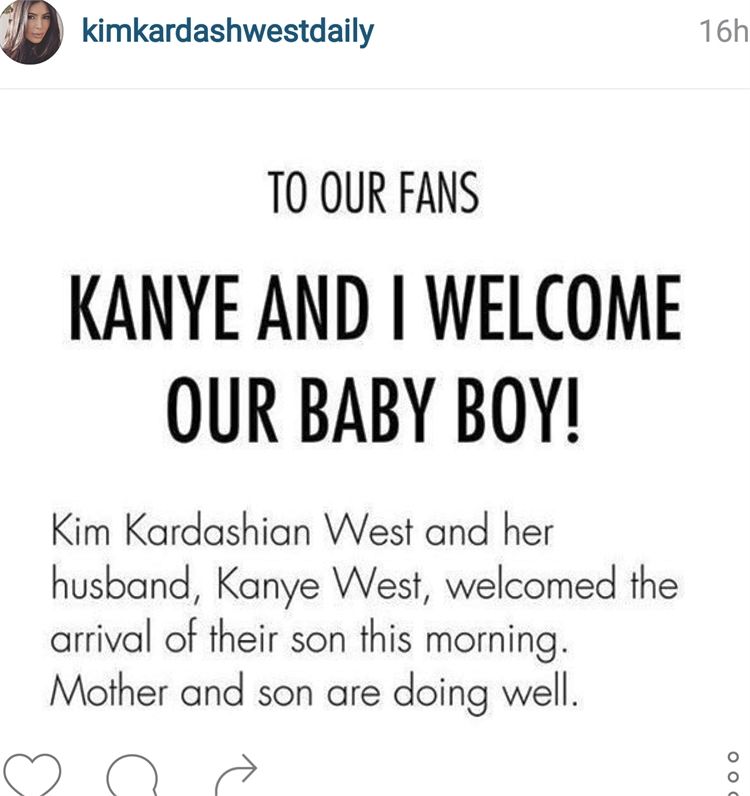 קים קרדשיאן ילדה בן 3