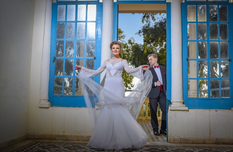 עכשיו כבר נשואים. סקרדנוב וויינר ביום החתונה (צילום: אושן צלמים)