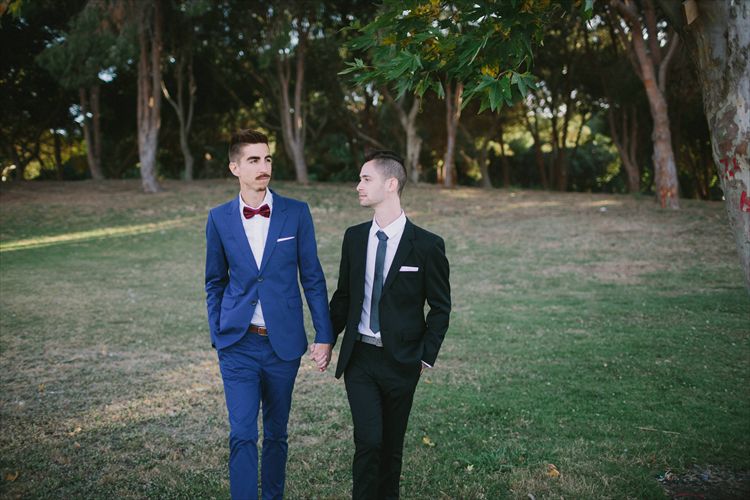 מוכנים ליום הגדול? ברור שכן, נדב שטריימר וערן לוסטיגר נרגשים ומאוהבים (צילום: לירון אראל) 