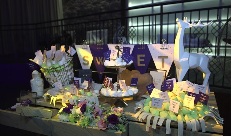 עמדת מתוגים ממותגת עד לפרט האחרון. מתחם האירועים אלכסנדר (צילום: ערן פז)