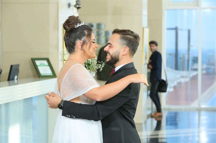 החיוך שאומר הכול, החתונה של דניאלה פרץ ורותם מלכה (צילום: אושרי אלימלך)