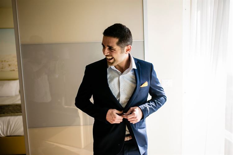 בניהו גדליהו בלוק מרשים של חתן שעומד לשנות טייטל ל'נשוי' (צילום: דימה וזינוביץ')