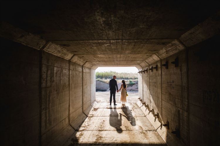 האור שברצה המנהרה, החתונה של ירדן אהרוני וחגי טבת (צילום: עידן כנפי) 