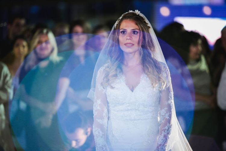 צועדת אל החופה, החתונה של מעיין צ'מסי ותומר חפץ (צילום: עידן כנפי)