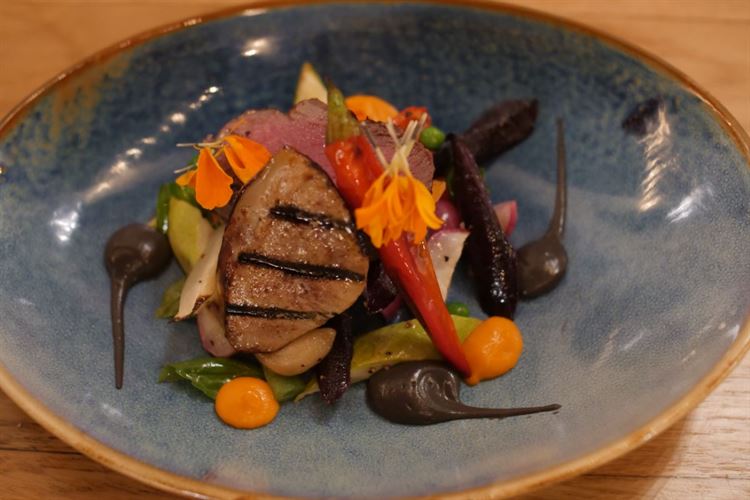 דואט פילה בקר וכבד אווז (צילום: אריק קרמינסקי)