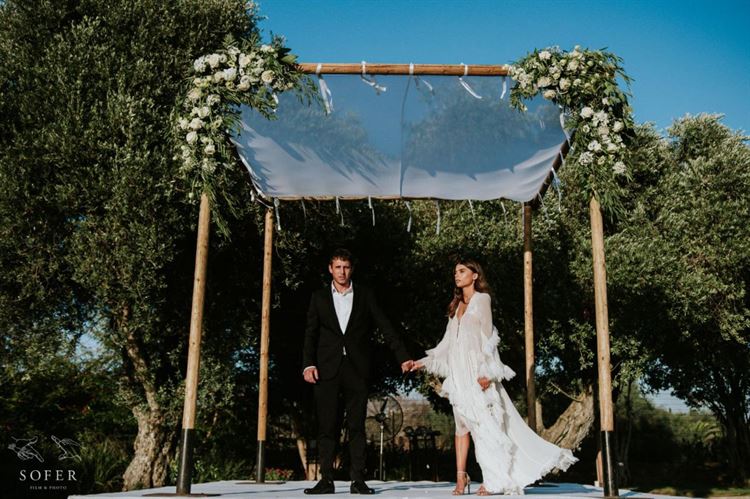 הזוג מתחת לחופה (צילום: יניב סופר)