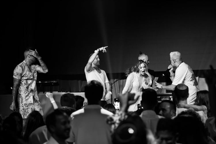 סטטיק ובן אל, החתונה של אמונה ואריאל (צילום: חיים אפריאט)