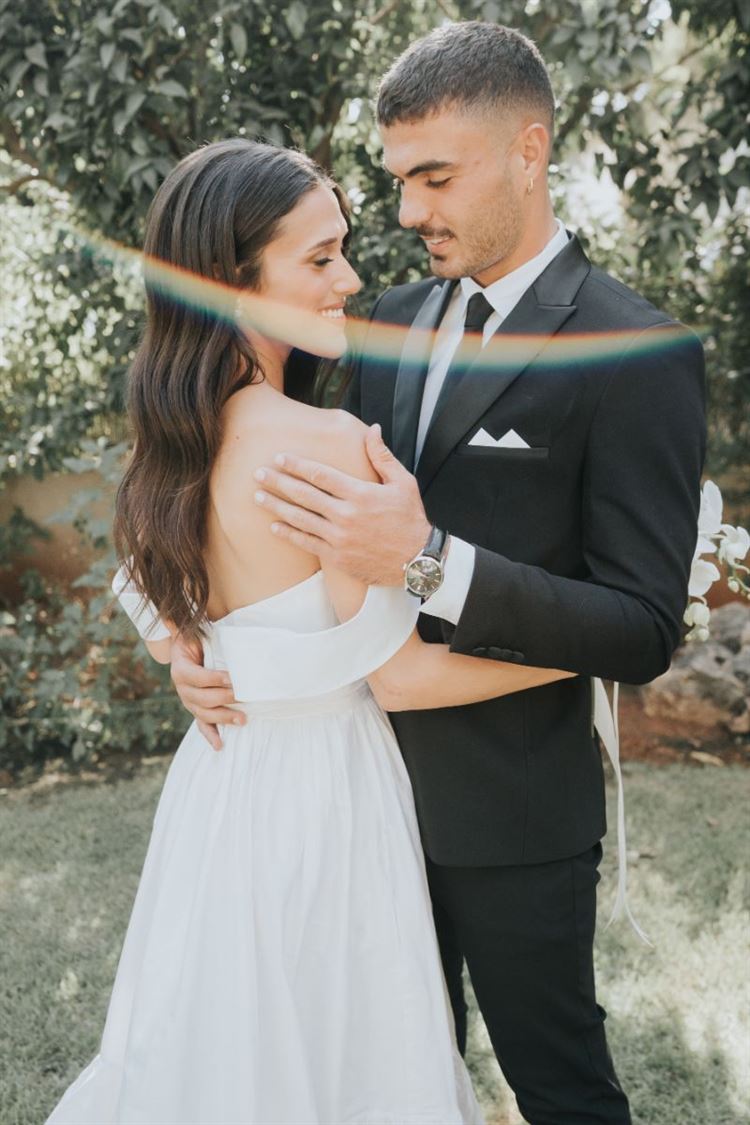 הזוג היפייפה שלנו. מזל טוב!  (צילום: שי בוזגלו)