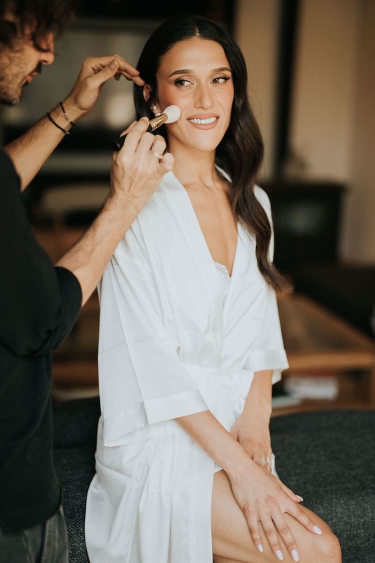 איפור כלה, החתונה של רתם ופז (צילום: שי בוזגלו)