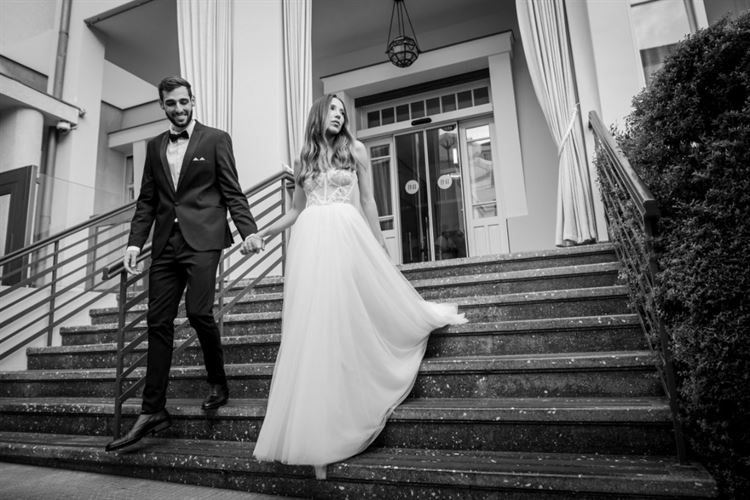 החתונה של נועה לוי ודוד מרציאנו (צילום: חיים אפריאט)