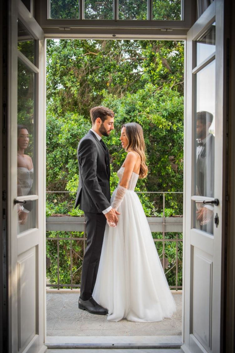 החתונה של נועה לוי ודוד מרציאנו (צילום: חיים אפריאט)