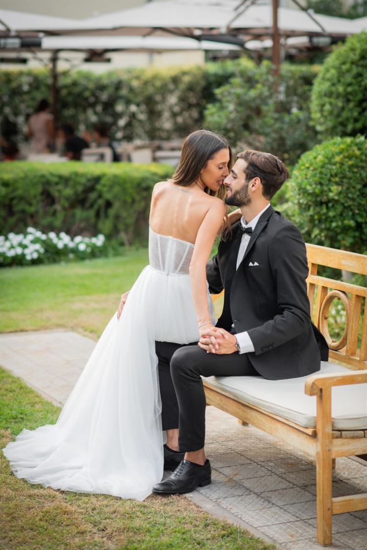 החתונה של נועה לוי ודוד מרציאנו (צילום: חיים אפריאט)