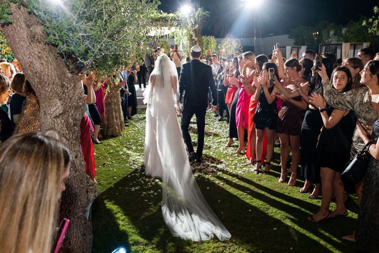 החתונה של נועה לוי ודוד מרציאנו (צילום: חיים אפריאט)