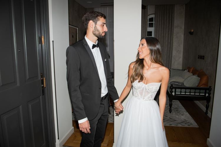 החתונה של נועה לוי ודוד מרציאנו (צילום: חיים אפריאט)