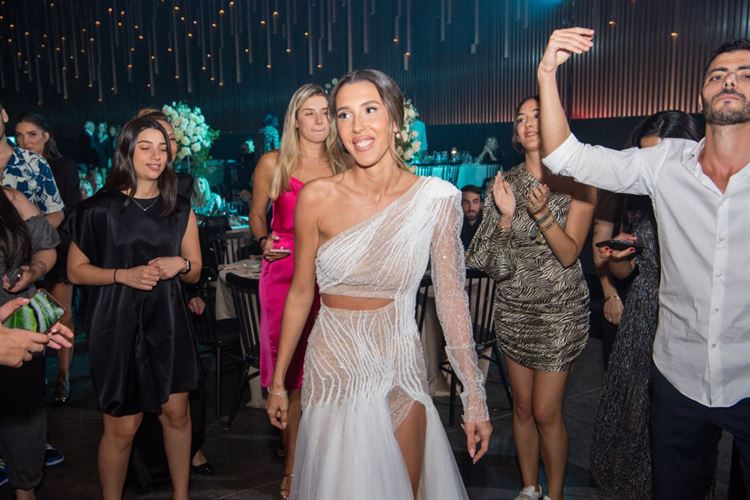 החתונה של נועה לוי ודוד מרציאנו (צילום: חיים אפריאט)