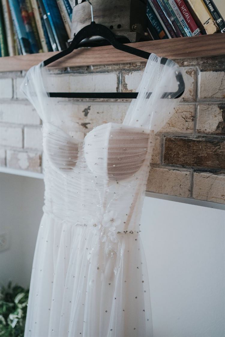 שמלת הכלה, החתונה של נטלי וטל (צילום: ידין חסון)