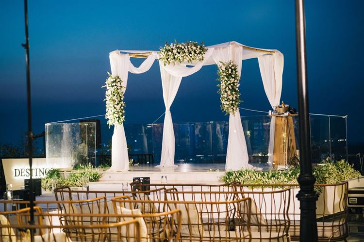 החופה בגן האירועים בירושלים (צילום: שמואל כהן)