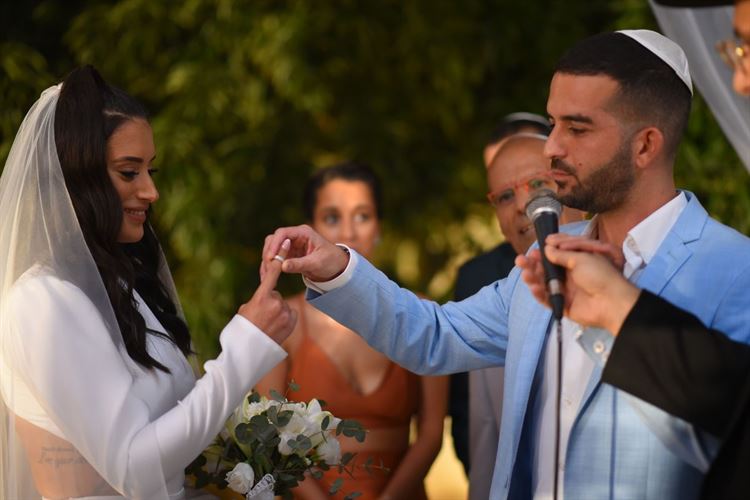 החתונה של עוז ועמית (צילום:סיני קורן)
