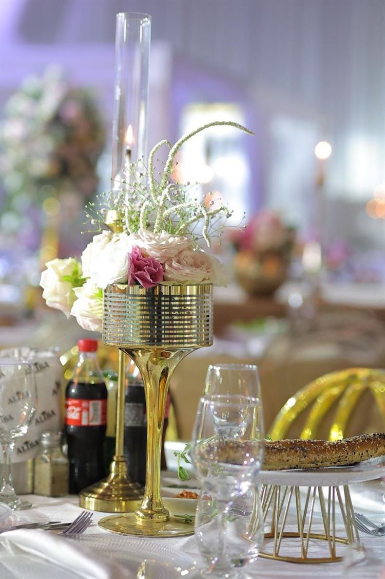 עיצוב שולחן באליבא אולם אירועים יוקרתי (צילום: אבשלום זוהר)