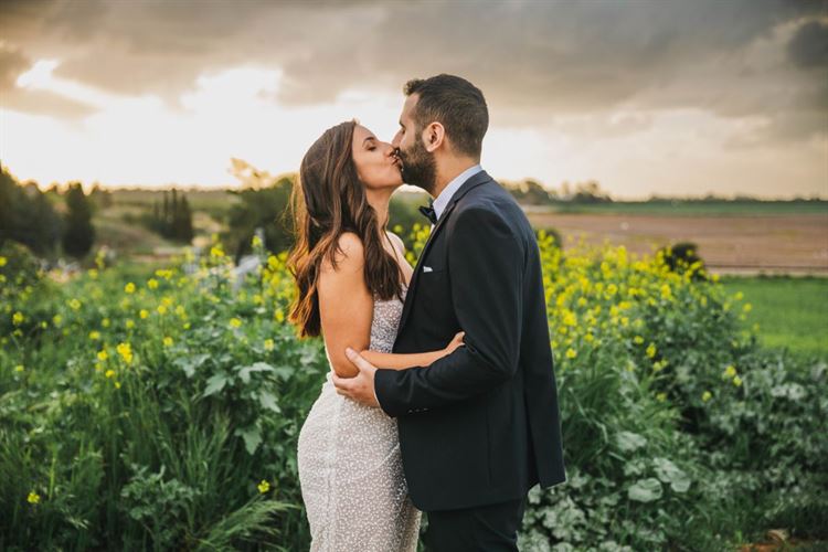 ניצן וניר מביום חתונתם החורפי (צילום: רן דגן)