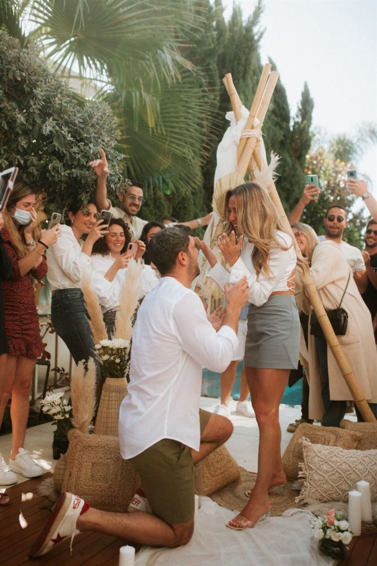 הצעת הנישואים (צילום: באדיבות הזוג)