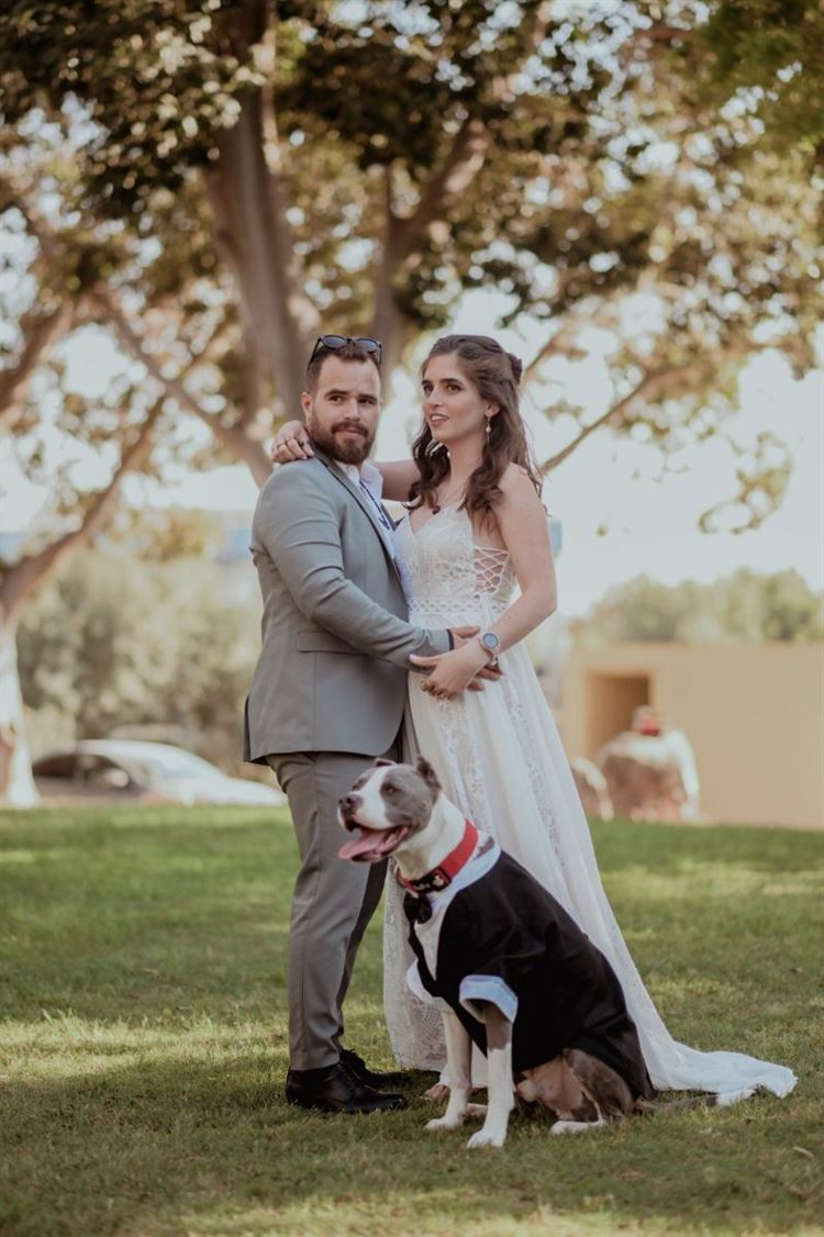 מור מנור ונדב גרין ביום החתונה (צילום: לירון ברקוביץ' | פפראצי)