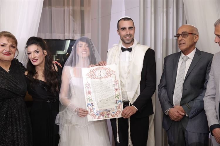 החתונה של יובל אהרון ומתן זאווי (צילום: לוי אגרונוב)