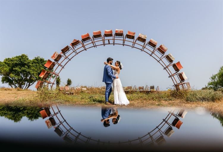 החתונה של ירדן נגלשטיין ושקד קרייתי (צילום: עומר קורן)