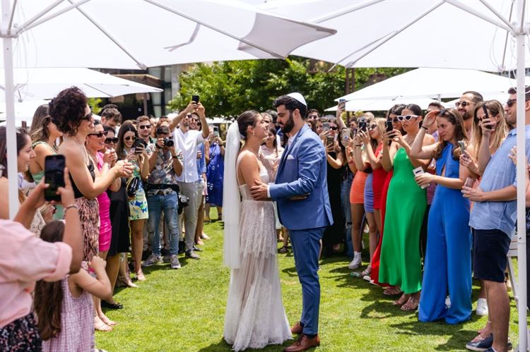 החתונה של ירדן נגלשטיין ושקד קרייתי (צילום: עומר קורן)