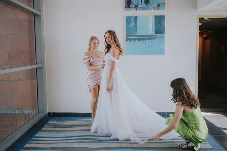 החתונה של מרינה טרינייב ואיגור סליקוב (צילום: unique photography)