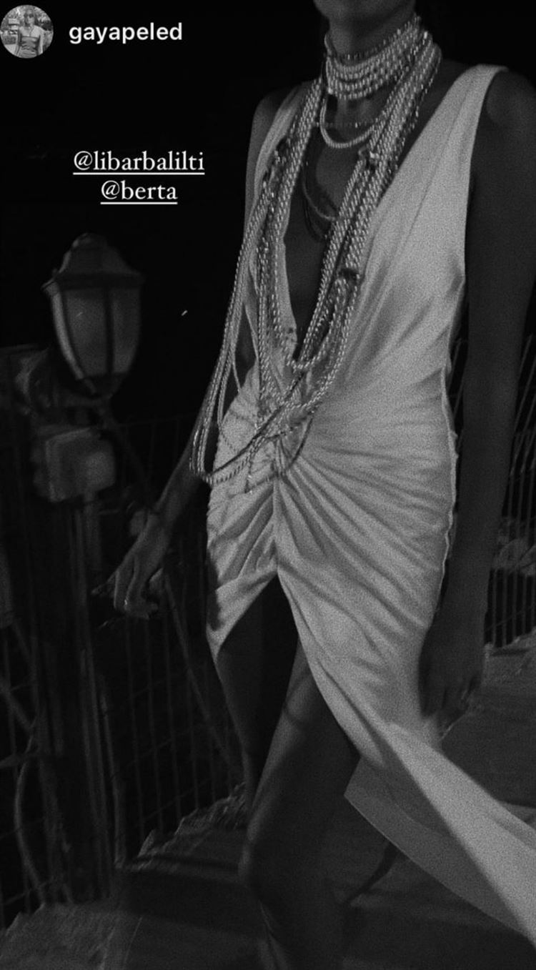 שמלת הכלה החמישית של ליבר בלילתי (צילום מסך סטורי)