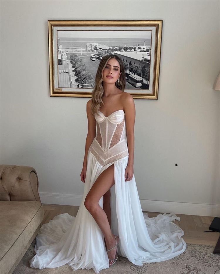 חן בשמלת כלה אוריה עזרן (צילום: אלעד סאסי)