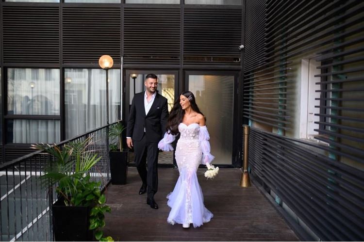 החתונה של ענבל חכמון ומארו ג'נח צילום: אלעד סאסי)