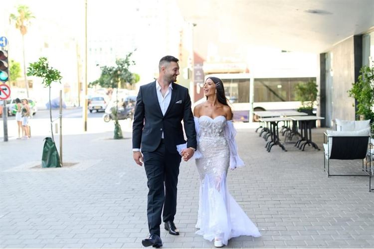 החתונה של ענבל חכמון ומארו ג'נח צילום: אלעד סאסי)