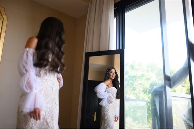 החתונה של ענבל חכמון ומארו ג'נח צילום: אלעד סאסי)