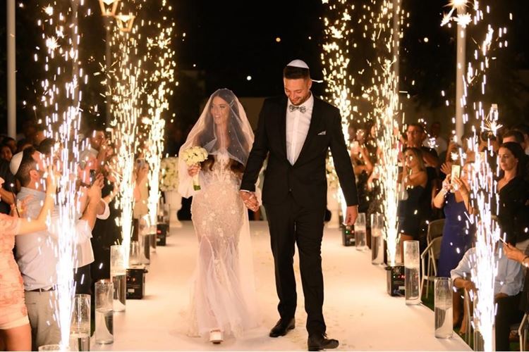 החתונה של ענבל חכמון ומארו ג'נח צילום: אלעד סאסי)