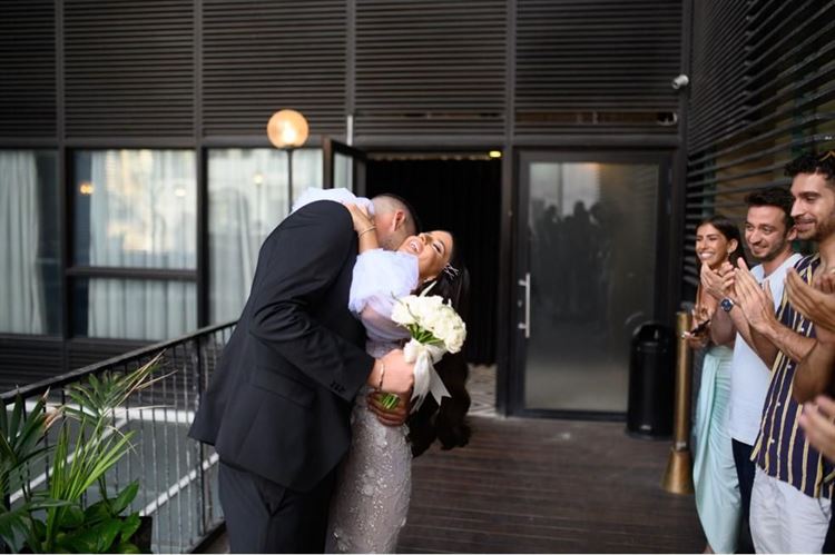 החתונה של ענבל חכמון ומארו ג'נח צילום: אלעד סאסי)