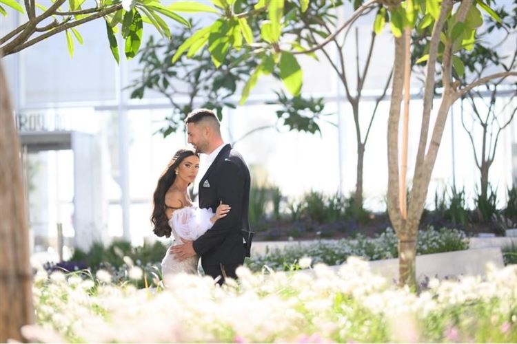 החתונה של ענבל חכמון ומארו ג'נח צילום: אלעד סאסי)