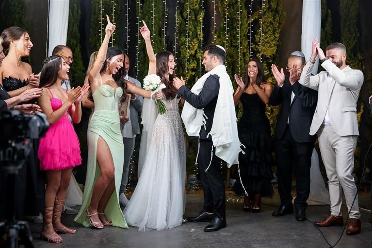 החתונה של מאי אלחסיד ודין ססי (צילום: אורי חיון)