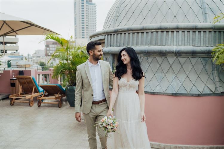 החתונה של קטיה גלפמן ודולב הדר (צילום: עידן מרציאנו)