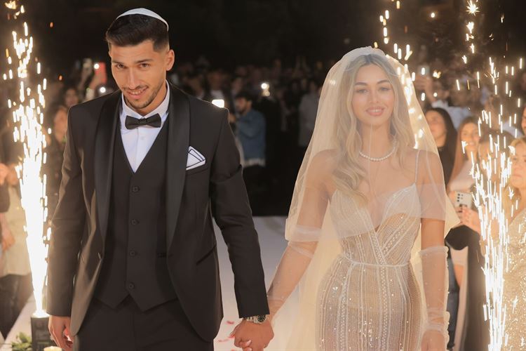 החתונה של עמית חסון וירדן כהן (צילום: אלון אנקונינה)