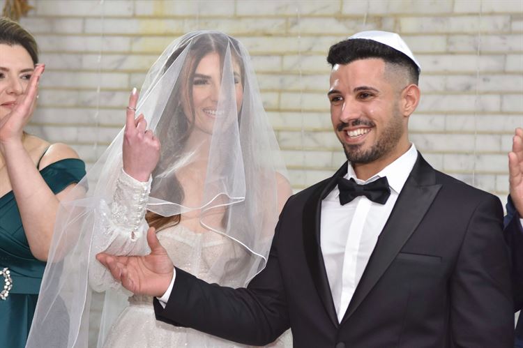 החתונה של אלינה חאיט ושלום ג'רבי (צילום: אייל צלמים)