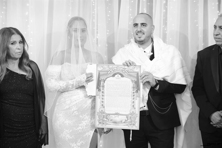 החתונה של דניאל רובין ועמית זינו (צילום: גל הפקות)